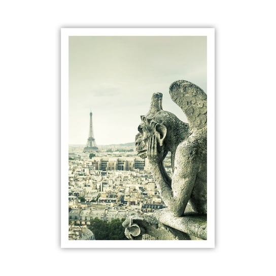 Obraz - Plakat - Paryskie pogaduchy - 70x100cm - Miasto Paryż Katedra Notre-Dame - Foto Plakaty bez ramy na ścianę do Salonu Sypialni ARTTOR ARTTOR