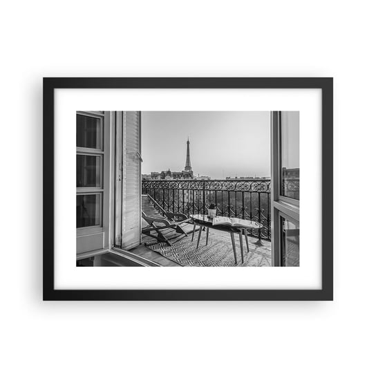 Obraz - Plakat - Paryskie popołudnie - 40x30cm - Miasto Paryż Architektura - Foto Plakaty na ścianę w czarnej ramie - Plakat do Salonu Sypialni ARTTOR ARTTOR
