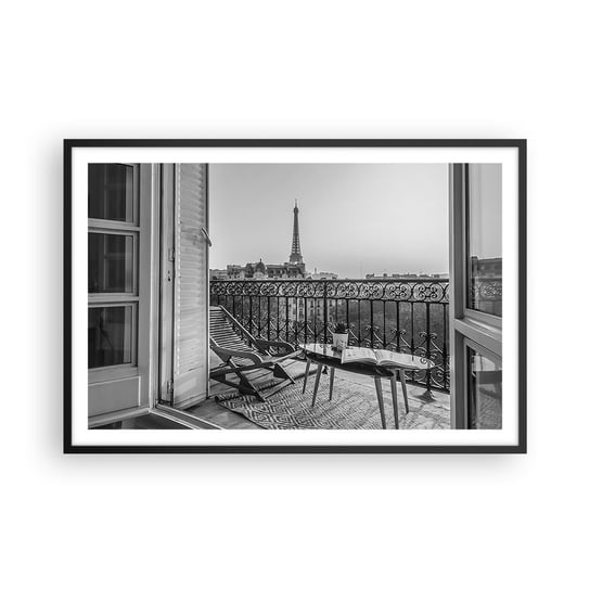 Obraz - Plakat - Paryskie popołudnie - 91x61cm - Miasto Paryż Architektura - Foto Plakaty na ścianę w czarnej ramie - Plakat do Salonu Sypialni ARTTOR ARTTOR