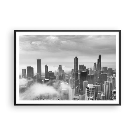 Obraz - Plakat - Pejzaż amerykański - 100x70cm - Architektura Miasto Stany Zjednoczone - Foto Plakaty w ramie koloru czarnego do Salonu Sypialni ARTTOR ARTTOR