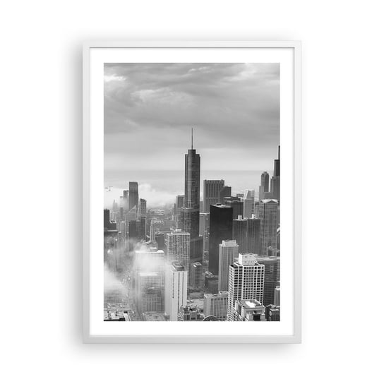 Obraz - Plakat - Pejzaż amerykański - 50x70cm - Architektura Miasto Stany Zjednoczone - Nowoczesny modny obraz Plakat rama biała ARTTOR ARTTOR