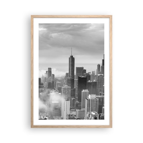 Obraz - Plakat - Pejzaż amerykański - 50x70cm - Architektura Miasto Stany Zjednoczone - Nowoczesny modny obraz Plakat rama jasny dąb ARTTOR ARTTOR