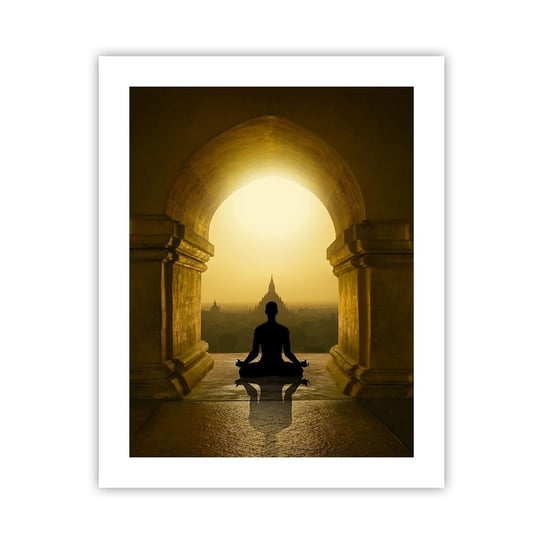 Obraz - Plakat - Pełna harmonia - 40x50cm - Medytacja Świątynia Budda - Foto Plakaty bez ramy do Salonu Sypialni ARTTOR ARTTOR