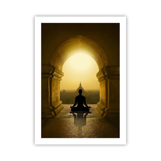 Obraz - Plakat - Pełna harmonia - 50x70cm - Medytacja Świątynia Budda - Nowoczesny modny obraz Plakat bez ramy do Salonu Sypialni ARTTOR ARTTOR