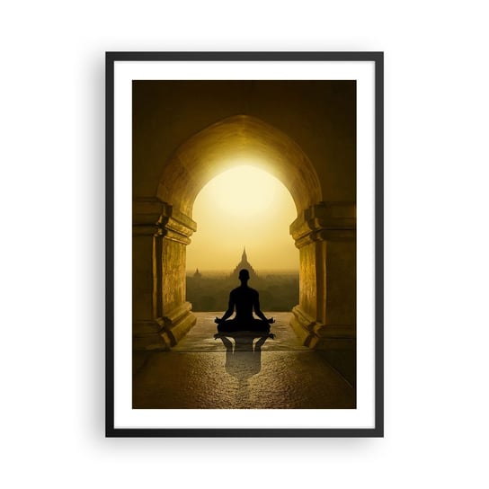 Obraz - Plakat - Pełna harmonia - 50x70cm - Medytacja Świątynia Budda - Nowoczesny modny obraz Plakat czarna rama ARTTOR ARTTOR