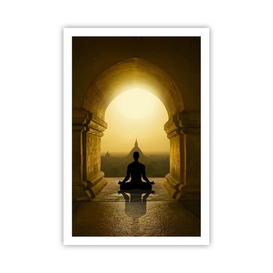 Obraz - Plakat - Pełna harmonia - 61x91cm - Medytacja Świątynia Budda - Foto Plakaty na ścianę bez ramy - Plakat do Salonu Sypialni ARTTOR ARTTOR