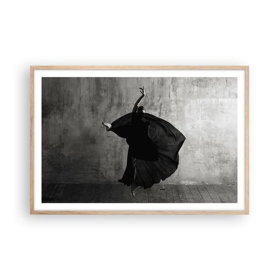 Obraz - Plakat - Pełne pasji pas - 91x61cm - Baletnica Taniec Balet - Foto Plakaty na ścianę w ramie jasny dąb - Plakat do Salonu Sypialni ARTTOR ARTTOR