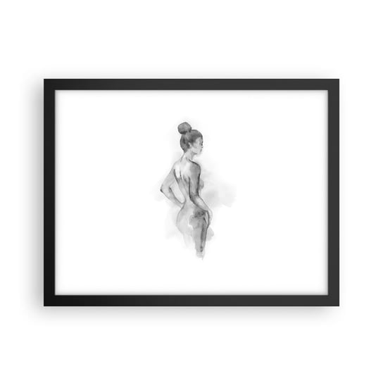 Obraz - Plakat - Piękna jak malowanie - 40x30cm - Kobieta Ciało Grafika - Foto Plakaty na ścianę w czarnej ramie - Plakat do Salonu Sypialni ARTTOR ARTTOR