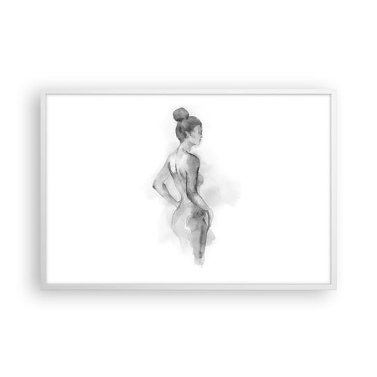 Obraz - Plakat - Piękna jak malowanie - 91x61cm - Kobieta Ciało Grafika - Foto Plakaty na ścianę w ramie białej - Plakat do Salonu Sypialni ARTTOR ARTTOR