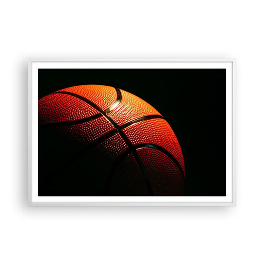 Obraz - Plakat - Piękna jak planeta - 100x70cm - Sport Koszykówka Piłka Koszykowa - Foto Plakaty w ramie koloru białego do Salonu Sypialni ARTTOR ARTTOR