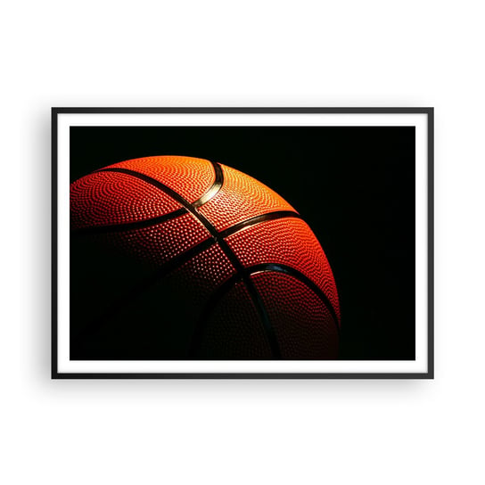 Obraz - Plakat - Piękna jak planeta - 100x70cm - Sport Koszykówka Piłka Koszykowa - Foto Plakaty w ramie koloru czarnego do Salonu Sypialni ARTTOR ARTTOR