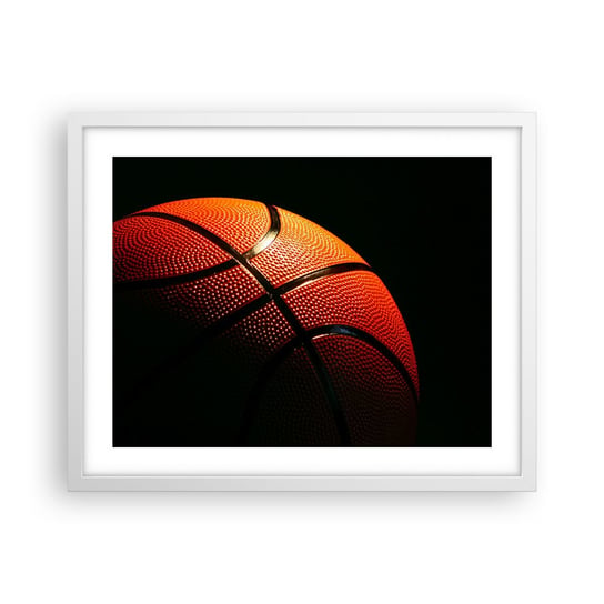 Obraz - Plakat - Piękna jak planeta - 50x40cm - Sport Koszykówka Piłka Koszykowa - Foto Plakaty w ramie koloru białego do Salonu Sypialni ARTTOR ARTTOR