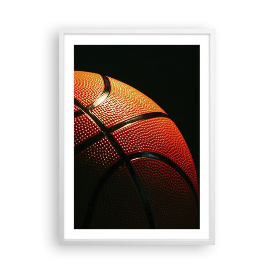 Obraz - Plakat - Piękna jak planeta - 50x70cm - Sport Koszykówka Piłka Koszykowa - Nowoczesny modny obraz Plakat rama biała ARTTOR ARTTOR