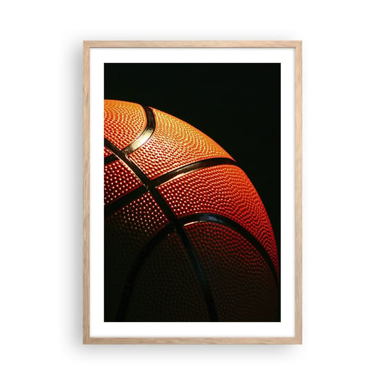 Obraz - Plakat - Piękna jak planeta - 50x70cm - Sport Koszykówka Piłka Koszykowa - Nowoczesny modny obraz Plakat rama jasny dąb ARTTOR ARTTOR