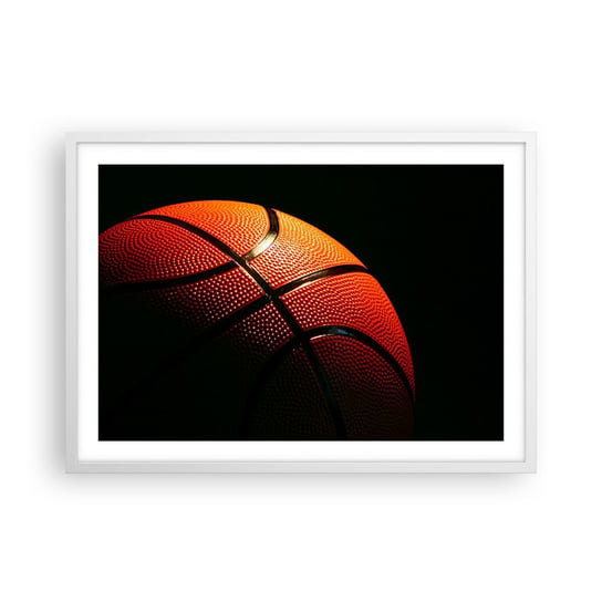 Obraz - Plakat - Piękna jak planeta - 70x50cm - Sport Koszykówka Piłka Koszykowa - Nowoczesny modny obraz Plakat rama biała ARTTOR ARTTOR
