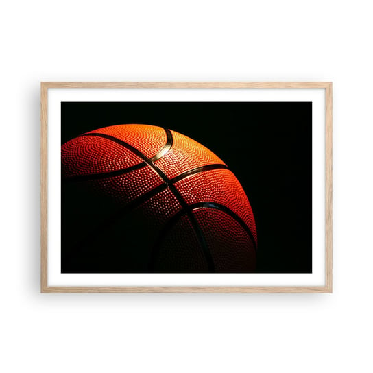 Obraz - Plakat - Piękna jak planeta - 70x50cm - Sport Koszykówka Piłka Koszykowa - Nowoczesny modny obraz Plakat rama jasny dąb ARTTOR ARTTOR