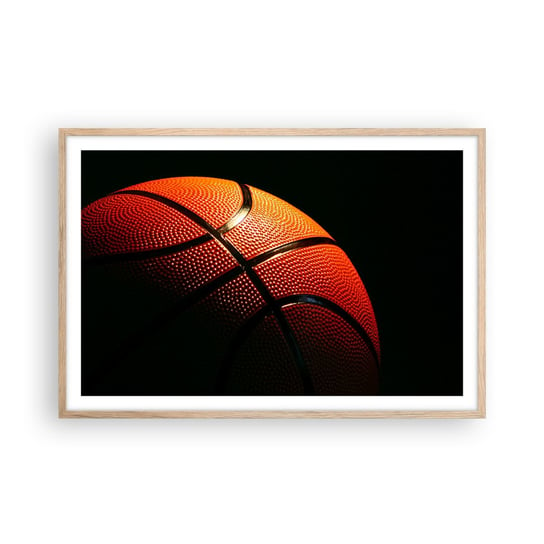 Obraz - Plakat - Piękna jak planeta - 91x61cm - Sport Koszykówka Piłka Koszykowa - Foto Plakaty na ścianę w ramie jasny dąb - Plakat do Salonu Sypialni ARTTOR ARTTOR