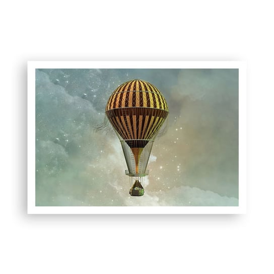 Obraz - Plakat - Pionierskie loty - 100x70cm - Balon Latać Chmury - Foto Plakaty bez ramy na ścianę do Salonu Sypialni ARTTOR ARTTOR