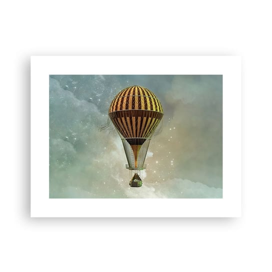 Obraz - Plakat - Pionierskie loty - 40x30cm - Balon Latać Chmury - Foto Plakaty na ścianę bez ramy - Plakat do Salonu Sypialni ARTTOR ARTTOR