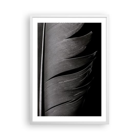 Obraz - Plakat - Pióro – cudowna konstrukcja - 50x70cm - Pióro Minimalizm Lekkość - Nowoczesny modny obraz Plakat rama biała ARTTOR ARTTOR