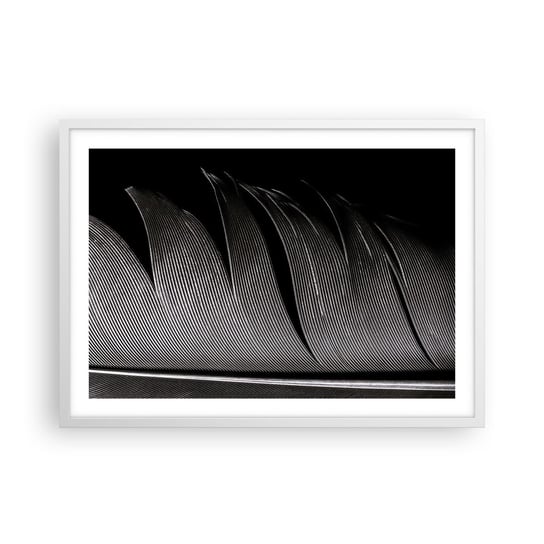 Obraz - Plakat - Pióro – cudowna konstrukcja - 70x50cm - Pióro Minimalizm Lekkość - Nowoczesny modny obraz Plakat rama biała ARTTOR ARTTOR
