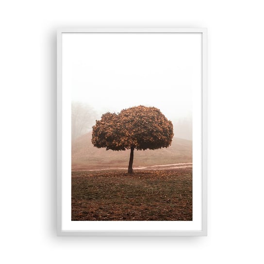 Obraz - Plakat - Po pracowitym lecie - 50x70cm - Drzewo Jesień Natura - Nowoczesny modny obraz Plakat rama biała ARTTOR ARTTOR