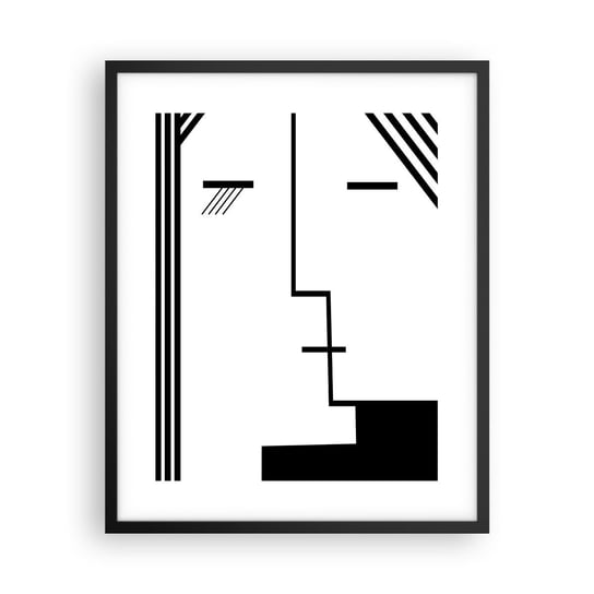 Obraz - Plakat - Po prostu pocałunek - 40x50cm - Sztuka Współczesna Czarno-Biały Twarz - Foto Plakaty w ramie koloru czarnego do Salonu Sypialni ARTTOR ARTTOR