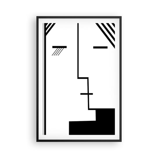 Obraz - Plakat - Po prostu pocałunek - 61x91cm - Sztuka Współczesna Czarno-Biały Twarz - Foto Plakaty na ścianę w czarnej ramie - Plakat do Salonu Sypialni ARTTOR ARTTOR