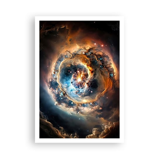 Obraz - Plakat - Początek - 70x100cm - Wszechświat Kosmos Galaktyka - Foto Plakaty bez ramy na ścianę do Salonu Sypialni ARTTOR ARTTOR