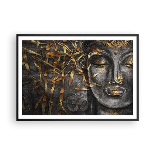 Obraz - Plakat - Poczuj spokój - 100x70cm - Budda Kultura Azja - Foto Plakaty w ramie koloru czarnego do Salonu Sypialni ARTTOR ARTTOR