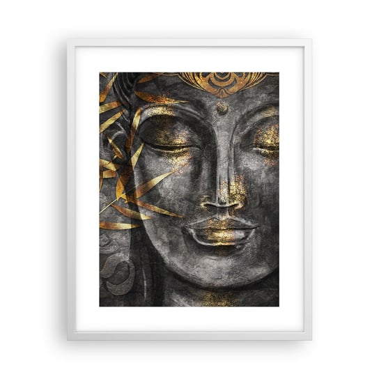 Obraz - Plakat - Poczuj spokój - 40x50cm - Budda Kultura Azja - Foto Plakaty w ramie koloru białego do Salonu Sypialni ARTTOR ARTTOR