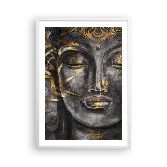 Obraz - Plakat - Poczuj spokój - 50x70cm - Budda Kultura Azja - Nowoczesny modny obraz Plakat rama biała ARTTOR ARTTOR