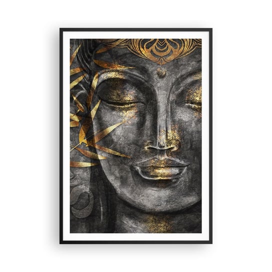 Obraz - Plakat - Poczuj spokój - 70x100cm - Budda Kultura Azja - Foto Plakaty w ramie koloru czarnego do Salonu Sypialni ARTTOR ARTTOR