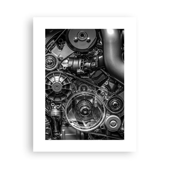 Obraz - Plakat - Poezja mechaniki - 30x40cm - Silnik Mechanik Metal - Foto Plakaty na ścianę bez ramy - Plakat do Salonu Sypialni ARTTOR ARTTOR