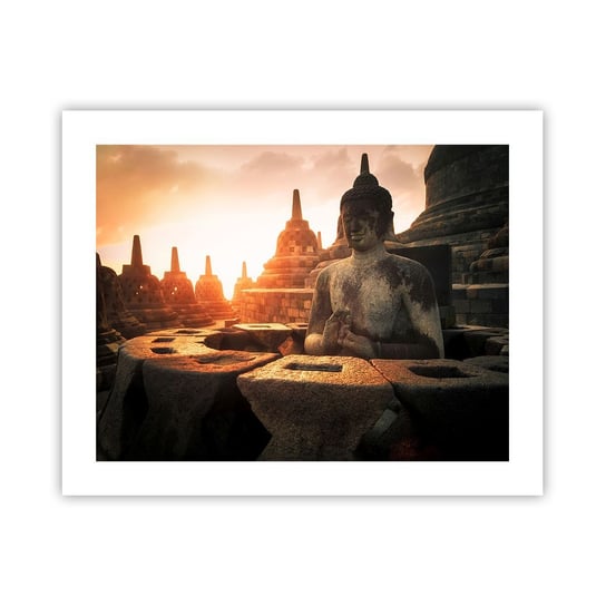Obraz - Plakat - Pogoda wielkiej mądrości - 50x40cm - Azja Budda Borobudur - Foto Plakaty bez ramy do Salonu Sypialni ARTTOR ARTTOR