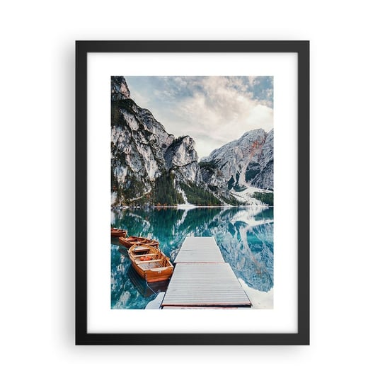 Obraz - Plakat - Pokażemy ci piękno - 30x40cm - Krajobraz Góry Alpy - Foto Plakaty na ścianę w czarnej ramie - Plakat do Salonu Sypialni ARTTOR ARTTOR
