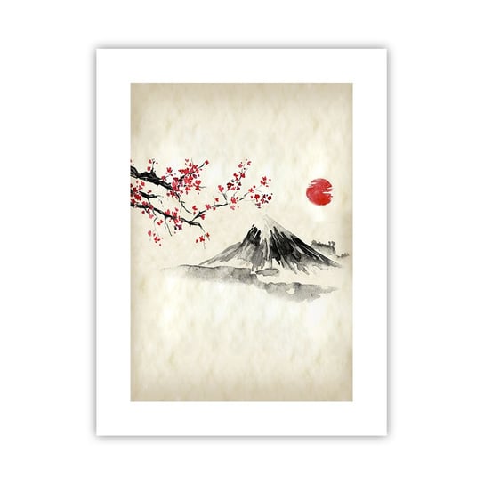 Obraz - Plakat - Pokochaj Japonię - 30x40cm - Krajobraz Fudżi Wulkan - Foto Plakaty na ścianę bez ramy - Plakat do Salonu Sypialni ARTTOR ARTTOR