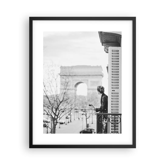 Obraz - Plakat - Pokój z widokiem - 40x50cm - Łuk Triumfalny Paryż Architektura - Foto Plakaty w ramie koloru czarnego do Salonu Sypialni ARTTOR ARTTOR