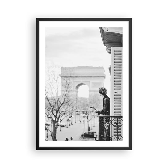 Obraz - Plakat - Pokój z widokiem - 50x70cm - Łuk Triumfalny Paryż Architektura - Nowoczesny modny obraz Plakat czarna rama ARTTOR ARTTOR