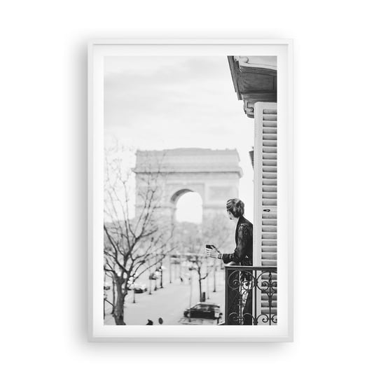 Obraz - Plakat - Pokój z widokiem - 61x91cm - Łuk Triumfalny Paryż Architektura - Foto Plakaty na ścianę w ramie białej - Plakat do Salonu Sypialni ARTTOR ARTTOR