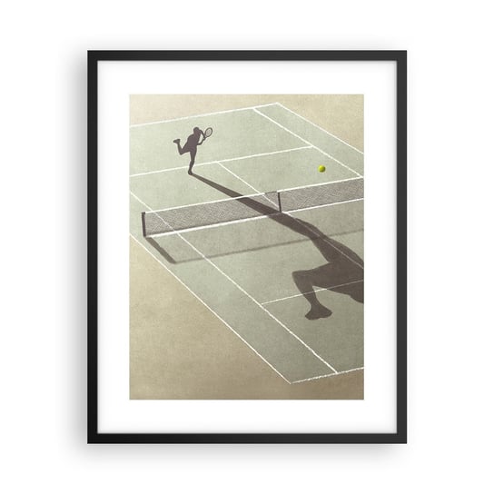 Obraz - Plakat - Pokonać siebie - 40x50cm - Tenis Korty Sport - Foto Plakaty w ramie koloru czarnego do Salonu Sypialni ARTTOR ARTTOR