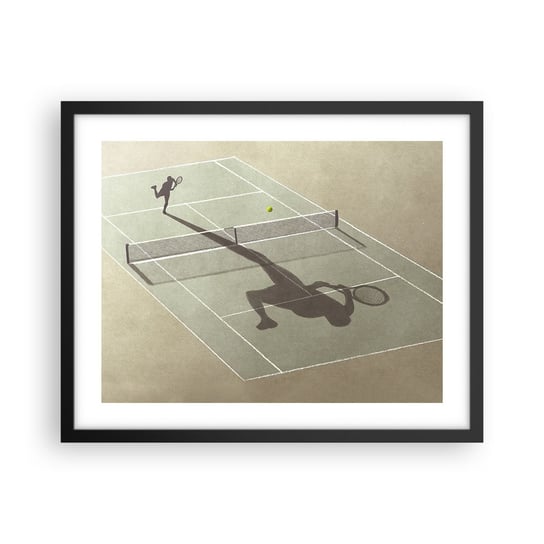 Obraz - Plakat - Pokonać siebie - 50x40cm - Tenis Korty Sport - Foto Plakaty w ramie koloru czarnego do Salonu Sypialni ARTTOR ARTTOR