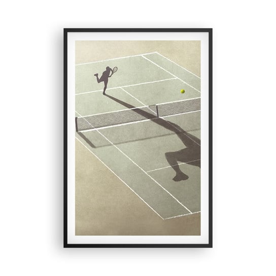 Obraz - Plakat - Pokonać siebie - 61x91cm - Tenis Korty Sport - Foto Plakaty na ścianę w czarnej ramie - Plakat do Salonu Sypialni ARTTOR ARTTOR