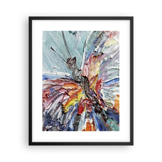 Obraz - Plakat - Pomalowany przez naturę - 40x50cm - Abstrakcja Motyl Sztuka - Foto Plakaty w ramie koloru czarnego do Salonu Sypialni ARTTOR ARTTOR