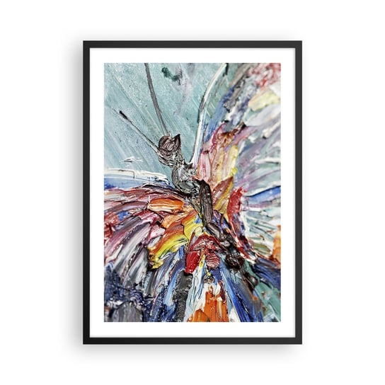Obraz - Plakat - Pomalowany przez naturę - 50x70cm - Abstrakcja Motyl Sztuka - Nowoczesny modny obraz Plakat czarna rama ARTTOR ARTTOR