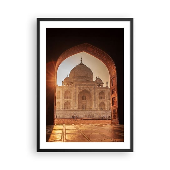 Obraz - Plakat - Pomnik nieziemskiej miłości - 50x70cm - Architektura Indie Świątynia - Nowoczesny modny obraz Plakat czarna rama ARTTOR ARTTOR