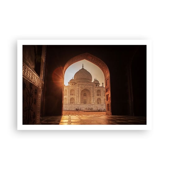 Obraz - Plakat - Pomnik nieziemskiej miłości - 91x61cm - Architektura Indie Świątynia - Foto Plakaty na ścianę bez ramy - Plakat do Salonu Sypialni ARTTOR ARTTOR