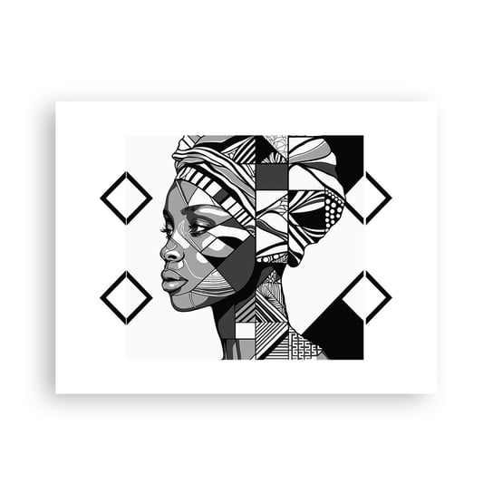 Obraz - Plakat - Portret etniczny - 40x30cm - Portret Afroamerykanka Turban - Foto Plakaty na ścianę bez ramy - Plakat do Salonu Sypialni ARTTOR ARTTOR