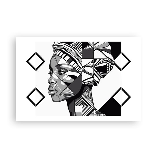 Obraz - Plakat - Portret etniczny - 91x61cm - Portret Afroamerykanka Turban - Foto Plakaty na ścianę bez ramy - Plakat do Salonu Sypialni ARTTOR ARTTOR
