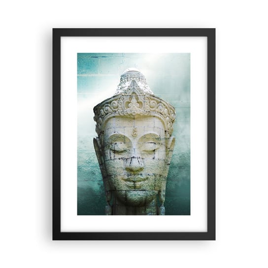 Obraz - Plakat - Poszukując światła - 30x40cm - Budda Posąg Buddy Azja - Foto Plakaty na ścianę w czarnej ramie - Plakat do Salonu Sypialni ARTTOR ARTTOR